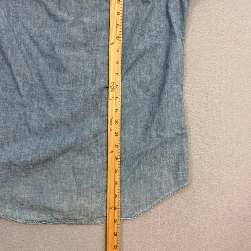Ralph Lauren Button Up Shirt Small Blue Classic Fit Denim Chambray Long Sleeve